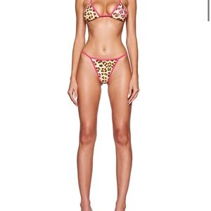 I.AM.GIA Brown and Pink Bikini Set Swimwear